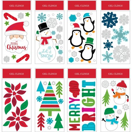 IMPACT INNOVATIONS Multicolored Christmas Window Clings IG140739